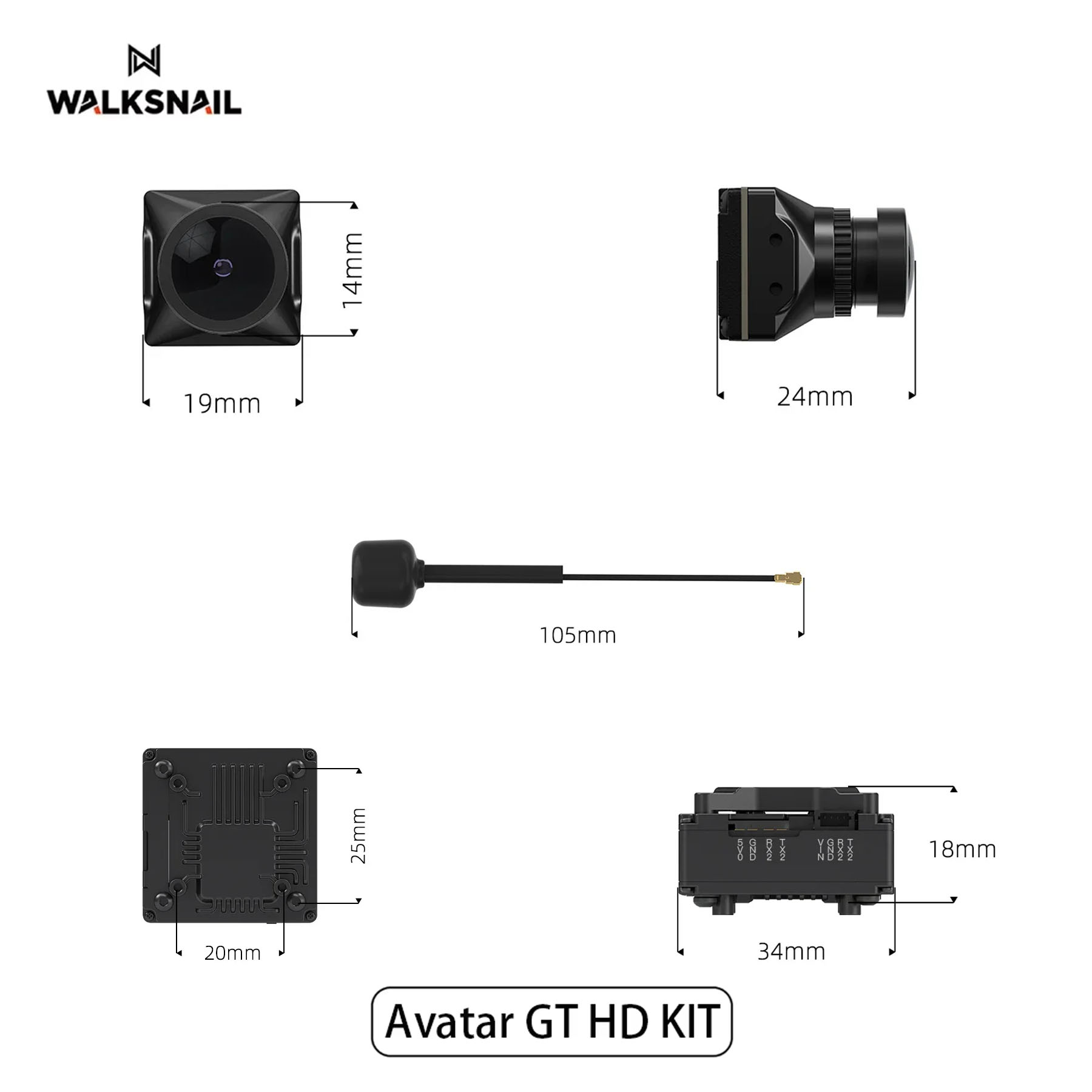Walksnail Avatar GT HD KIT 2W  - Drone Racing Camera recensie en prijs