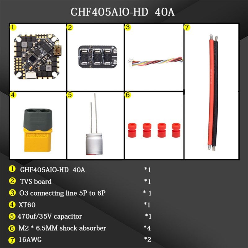 ABTI-GHF405AIO-HD 40A AIO Flig - Drone Racing Esc recensie en prijs